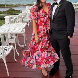 IEENA for mac duggal red floral dress
